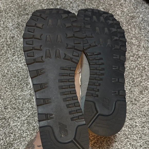 New Balance Men's Neutral Taupe Suede & Mesh Sneakers - Picture 4 of 7